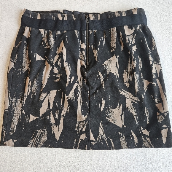 Simply Vera x Vera Wang Skirt Women's Size 12 Brown/Black Zip Pockets - Picture 3 of 7